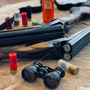 Shotgun on a workbench